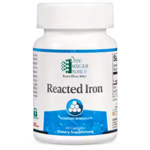 Reacted Iron 29mg – 60 Caps by Ortho Molecular Products