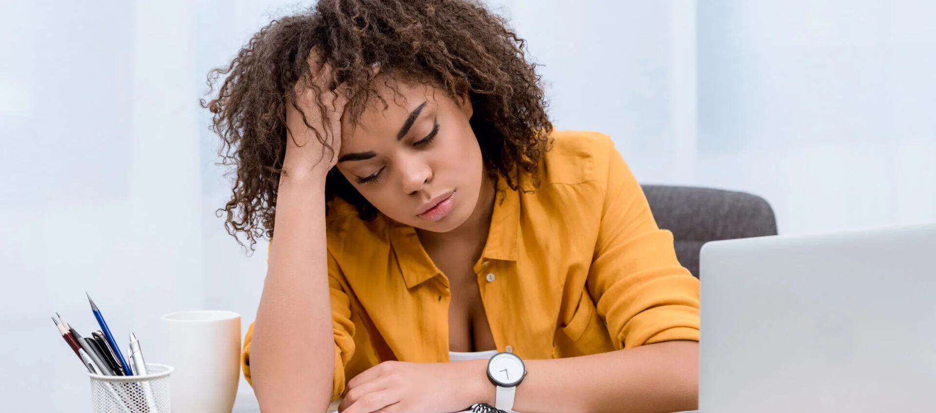woman with low energy